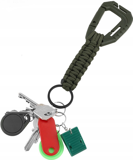 Брелок из паракорда с карабином для ключей Mil-Tec от Sturm (15908001) Olive Нововолынск - изображение 7
