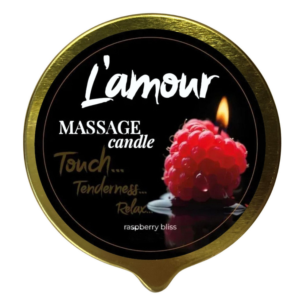 Массажная свеча L’amour Raspberry Bliss, золотая, 70 мл Sex Aura Киев - изображение 1