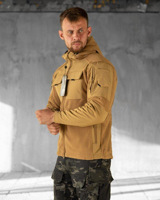 Тактична флісівка куртка Esdy combo coyot ВТ6630 Одеса - фото 2