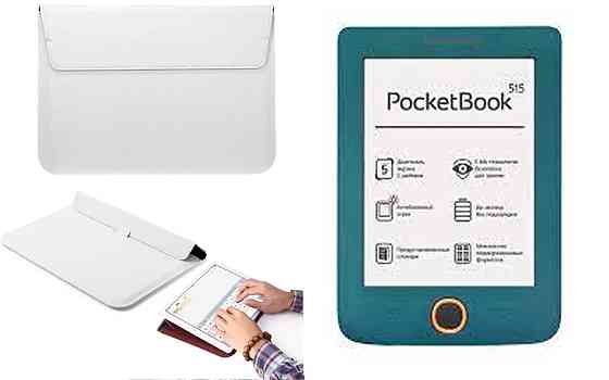 Чехол-конверт VitoCase для PocketBook Mini PB515, с функцией подставки для книги Белый Киев
