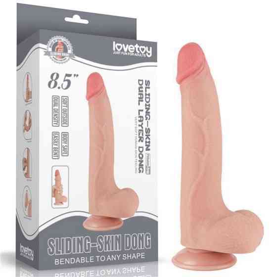 Фалоімітатор - Sliding-Skin Dual Layer Dong 8.5" Flesh Sex Aura Київ