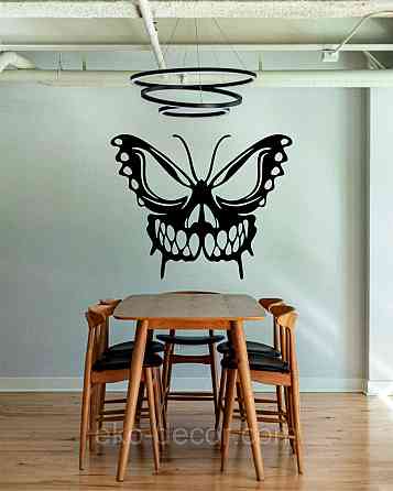 Декоративне настінне 3D Панно «Череп», Декор на стіну з об'ємом 70*56 см, Чорний Київ
