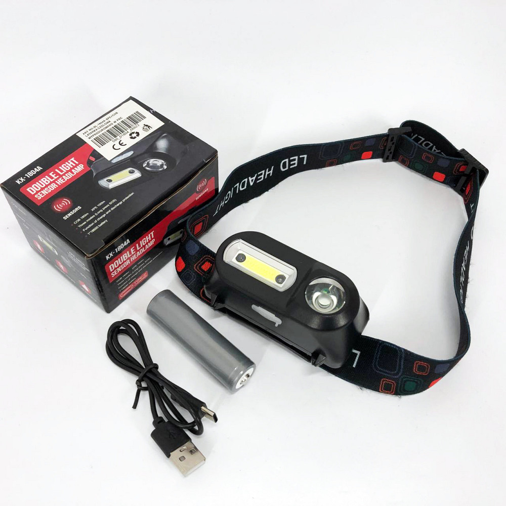 Светодиодный фонарь для работы на голове 1804A-XPE+COB, Фонарик на голову для альпинизма JS-25 Львов - изображение 11