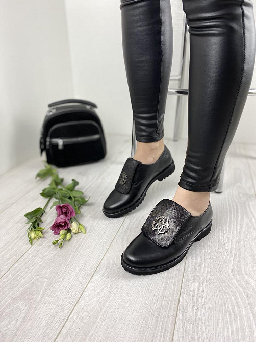 D and V Туфлі жіночі D and V 2031 чорні (весна-осінь, шкіра натуральна) (2244) Коломия - фото 7