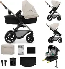 Дитяча коляска Kinderkraft Moov 2 Wielofunkcyjny 4w1 Fotelikiem Mink Pro i-Size Szary Київ