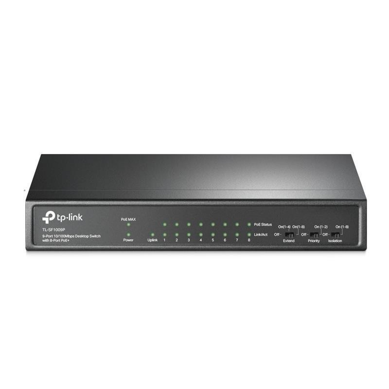 Комутатор TP-Link TL-SF1009P (1хFE, 8xFE PoE, max PoE+ 65 W) Ні Харків - фото 1