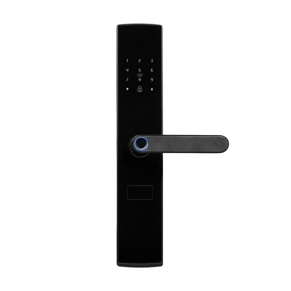 Замок біометричний автономний Trinix TRL-5404F Black L/R зі зчитувачем відбитків пальців і карт Mifare (65-00083) Київ - фото 1