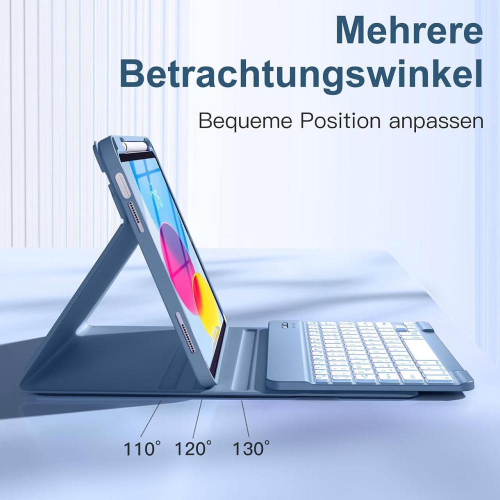 Чехол клавиатура для iPad A16 2025/iPad 10-го поколения (2022) A2696 / A2757 / A2777 Днепр - изображение 3