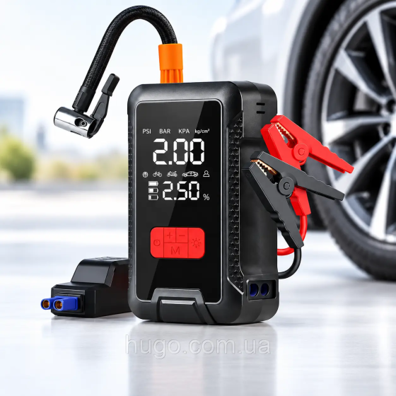 Пускозарядний пристрій Jump Starter RD-65026 з компресором Чорний Київ