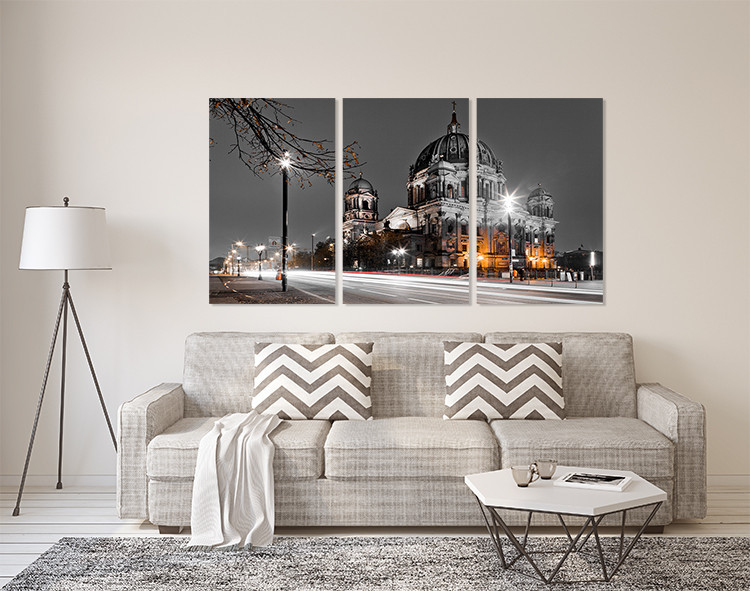 Модульна картина у вітальню/ спальню  Вечірнє місто   ART-294_3A 70х130 см Київ - фото 2