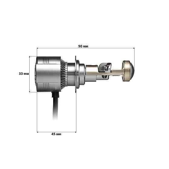 Комплект світлодіодних лінз HeadLight A82 H7 Mono-LED 5700K 12/24V Харків