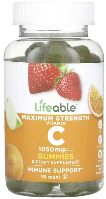 Витамин С Lifeable Vitamin C 1050mg Adult 90 жев таб фруктовый Киев - изображение 1