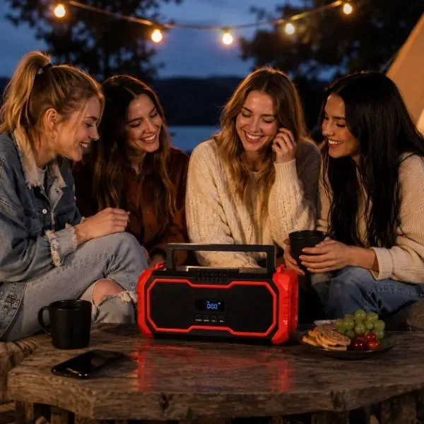 Портативна Bluetooth колонка TS-5576 з ліхтариком та радіо USB, TF, потужний звук, акумулятор, ручка Одеса - фото 2