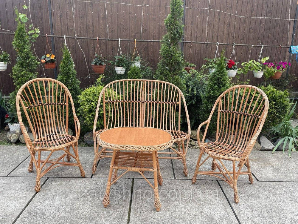 Меблі плетені балконні з диваном Київ - фото 2