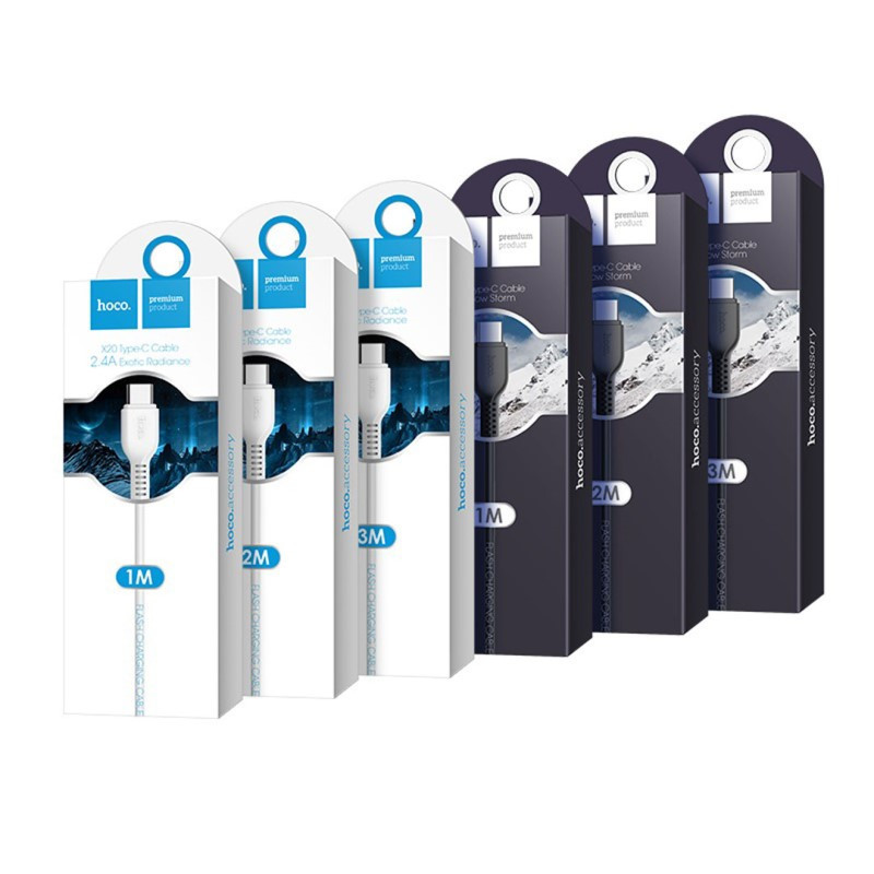 Кабель HOCO X20 USB - Type-C, 1м, белый Киев - изображение 2