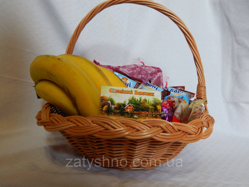 Фруктовий подарунковий кошик Київ - фото 3