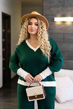 Прогуляковий жіночий костюм із ангори "Season"| Норма і батал Темно-зелений, 50-52 Київ