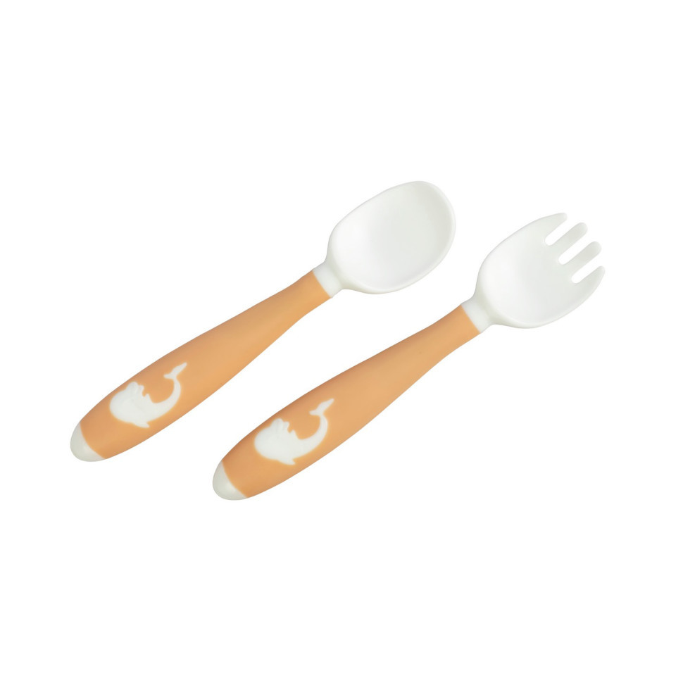 Дитячий набір для годування 6120 (виделочка та ложечка з гнучкою ручкою) Вінниця - фото 1