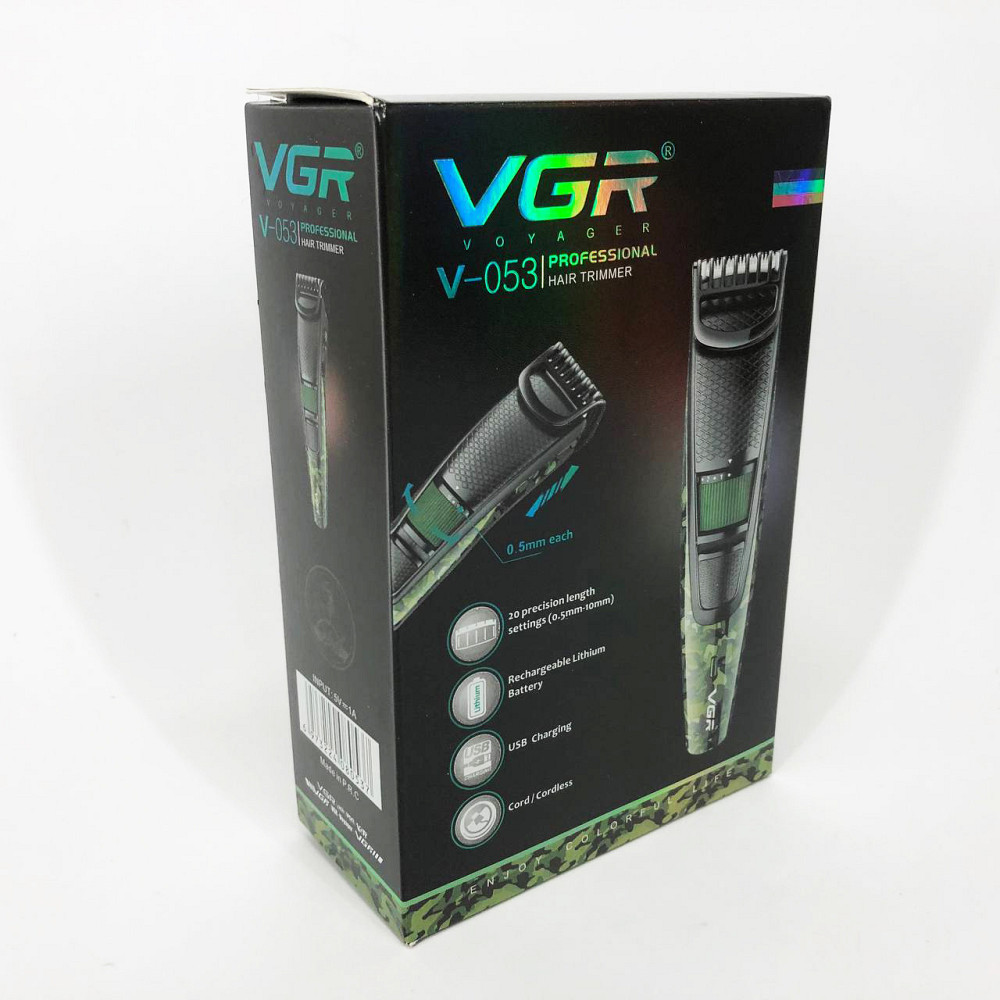 Машинка для стрижки на акумуляторі VGR-053, Універсальний тример для стрижки та гоління DA-65 Івано-Франківськ - фото 5