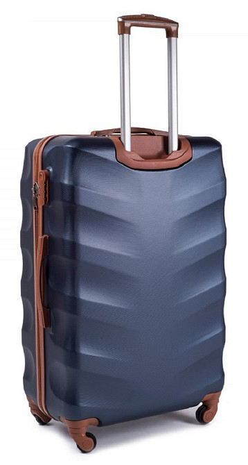 Валіза пластикова WINGS 402 велика темно-синя Київ - фото 2