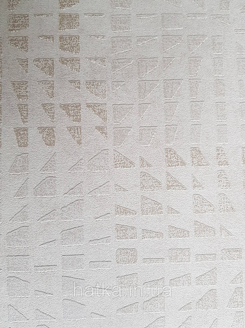 Шпалери вінілові на флізелін AS creation Geo Effect 0.53х10 абстракція геометрія 3д білі бежеві 38352-1 Київ - фото 1