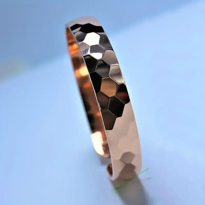 Регульований мідний браслет-манжета з геометричним дизайном Київ - фото 2