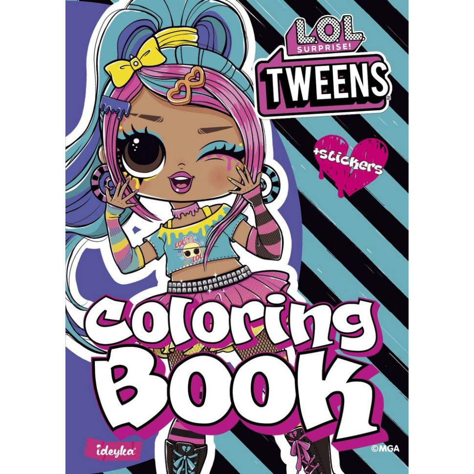 Дитяча книжка-розмальовка "Tweens Emma Emo" LCB8 зі стікерами Вінниця - фото 1