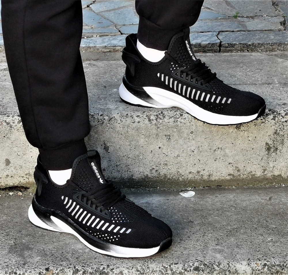 Кроссовки Adidas Мужские Черные Адидас BOOST Сеточка (размеры: 42,43,44,45) Днепр - изображение 8