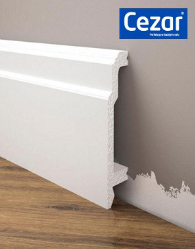 Плинтус под покраску из дюрополимера Элегант LPC - 26 (2.44 м.п.) 103х22мм Днепр - изображение 1