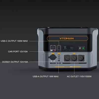 Зарядна станція Vtoman FlashSpeed 1500 PB-58 1500W 1548Wh (FlashSpeed 1500) Вінниця