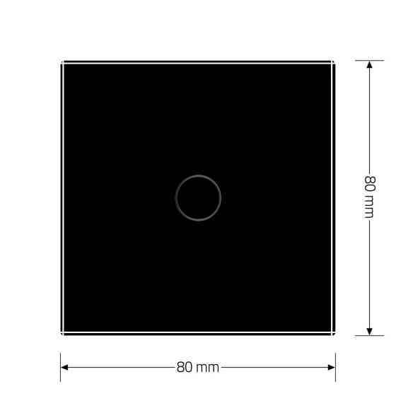 LIVOLO Сенсорна кнопка 1 сенсор 12/24V Livolo чорний скло (VL-C701CH-12) Коломыя