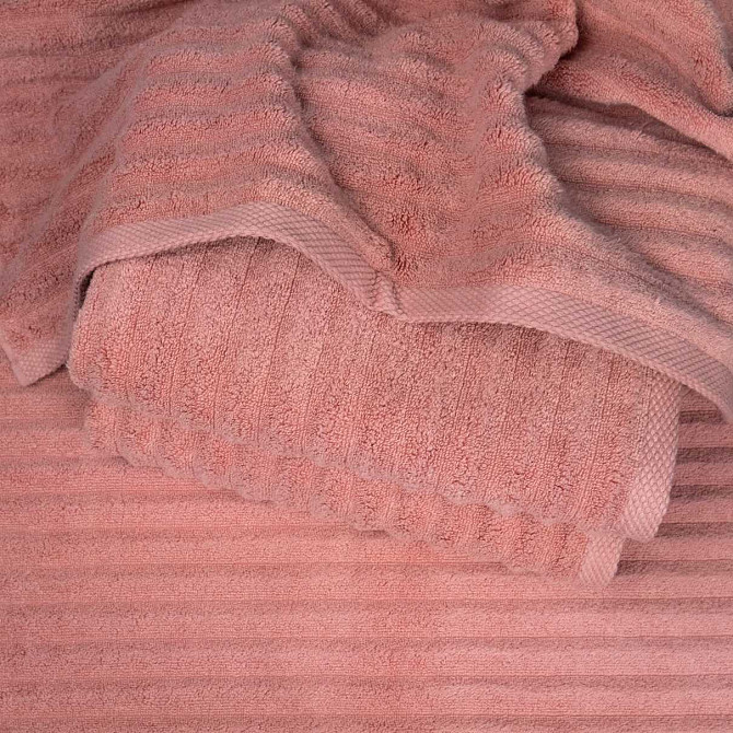 Набір махрових рушників Зеро Твіст 3шт GM Textile 40x70см, 50x90см, 70x140см 550г/м2 (Теракотовий) Суми - фото 2
