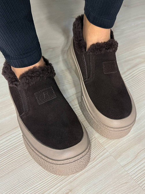 Черевики жіночі Hengji 660-2 замшеві кеди на хутрі коричневі , 36, 23 см Київ - фото 14