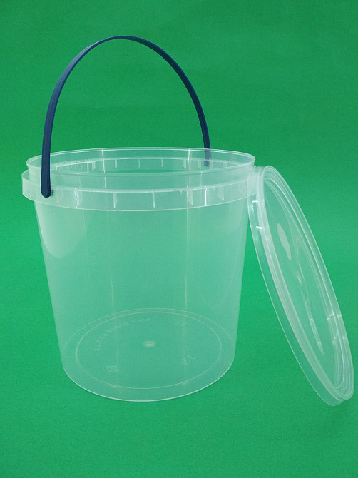 Ведро круглое с крышкой 3.3 л, прозрачное (1 шт) Харьков - изображение 2