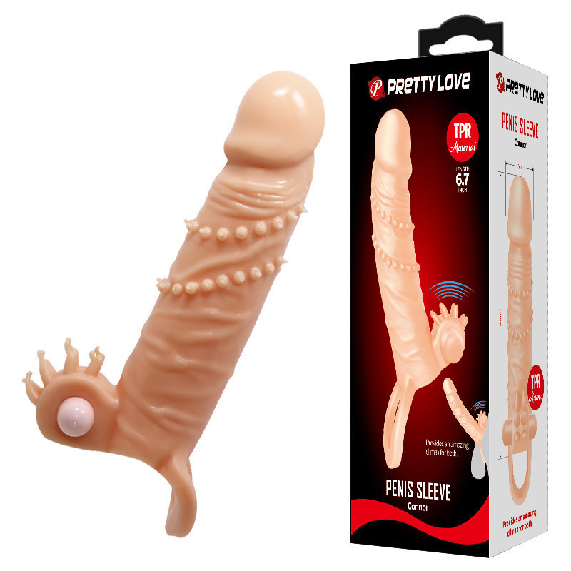 Насадка на член - Pretty Love Connor Vibrating Penis Sleeve Flesh Sex Aura Київ - фото 1