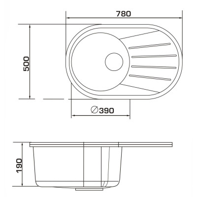 Мийка кухонна GRANADO MURCIA black shine (gr1701) Вінниця - фото 7