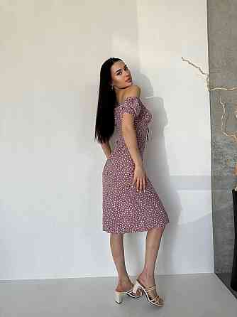 Жіноча стильна романтична сукня в дрібний горошок софт Пудра, 46/48 Одеса