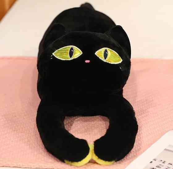 Кот подушка обнимашка 110см чорний новый кот батон обнимусь Киев