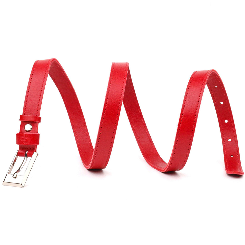 Качественный женский ремень из натуральной кожи Grande Pelle 21446 Красный Киев - изображение 7