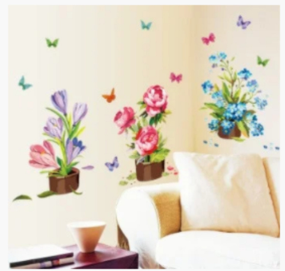 Інтер'єрна наклейка Кімнатні квіти Київ - фото 1