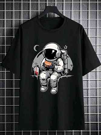 Футболка мужская с принтом  48 Черная 2664093595 Днепр