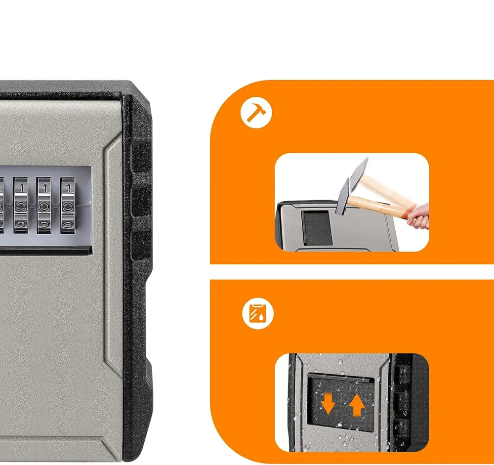 Зовнішній сейф із кодовим замком Optimus CH-817 (висота 120 мм) Сірий Вінниця - фото 6