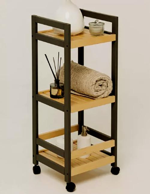 Этажерка для ванной на колёсиках 