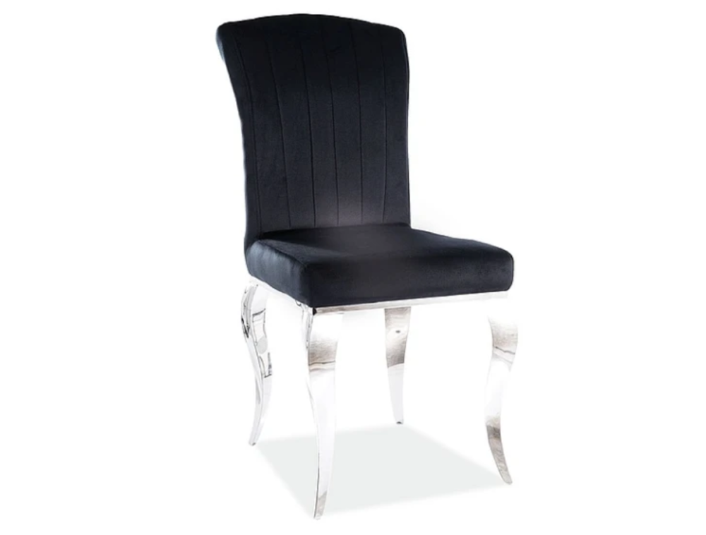 Стілець PRINCE VELVET хром/чорний TAP.186 Київ - фото 1
