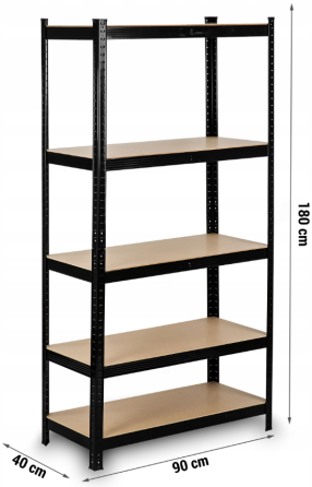Стелаж металевий поличний Humberg 180 x 90 x 40 см (HR-813) Київ