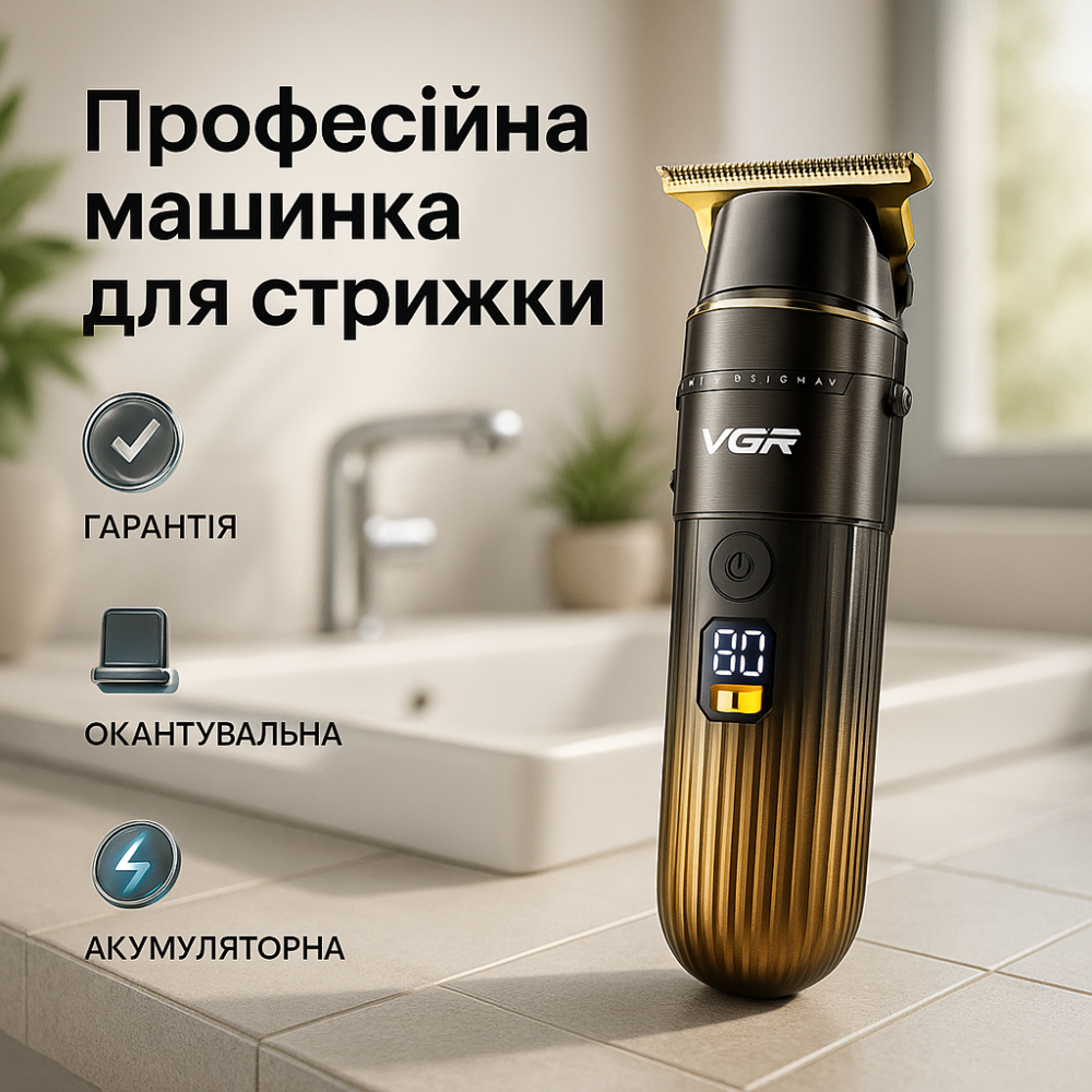 Аккумуляторная машинка-триммер для стрижки волос, Машинка для стрижки волос беспроводная RJ-28 Киев - изображение 20