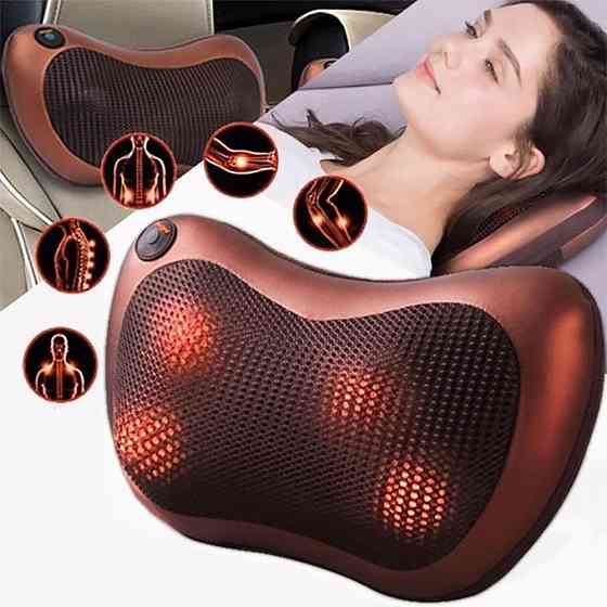 Масажна подушка (31х10х19 см) Massage Pillow 8028 / Роликовий масажер для дому та машини Київ