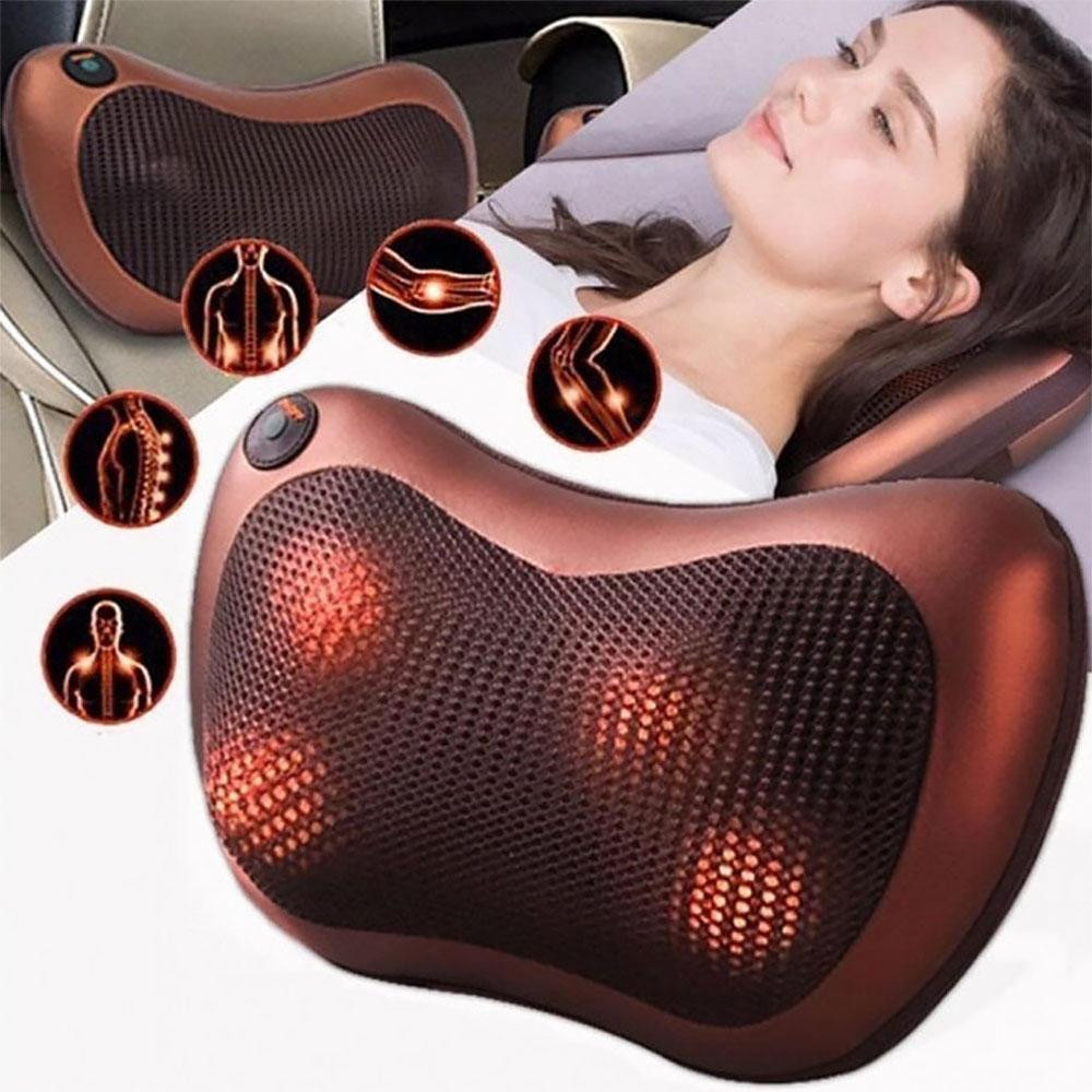 Масажна подушка (31х10х19 см) Massage Pillow 8028 / Роликовий масажер для дому та машини Київ - фото 6