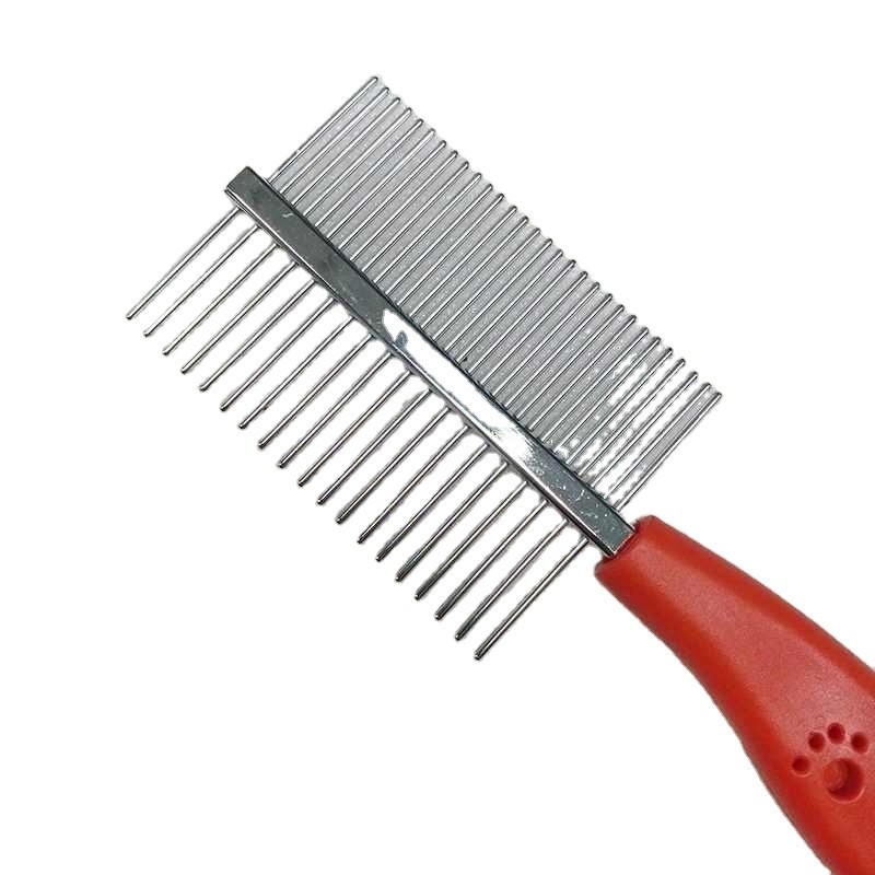 Металева двостороння гребінка для тварин, собак і котів, догляд за шерстю, 17 см Київ - фото 8