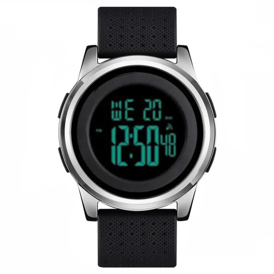 Чоловічий спортивний наручний годинник Skmei 1502 (Сріблястий) Вінниця